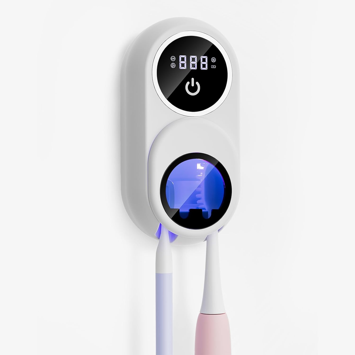 UV Toothbrush Sanitizer and Holder 2 Slots,Toothbrush Holder & Toothbrush Cleaner Dropsure