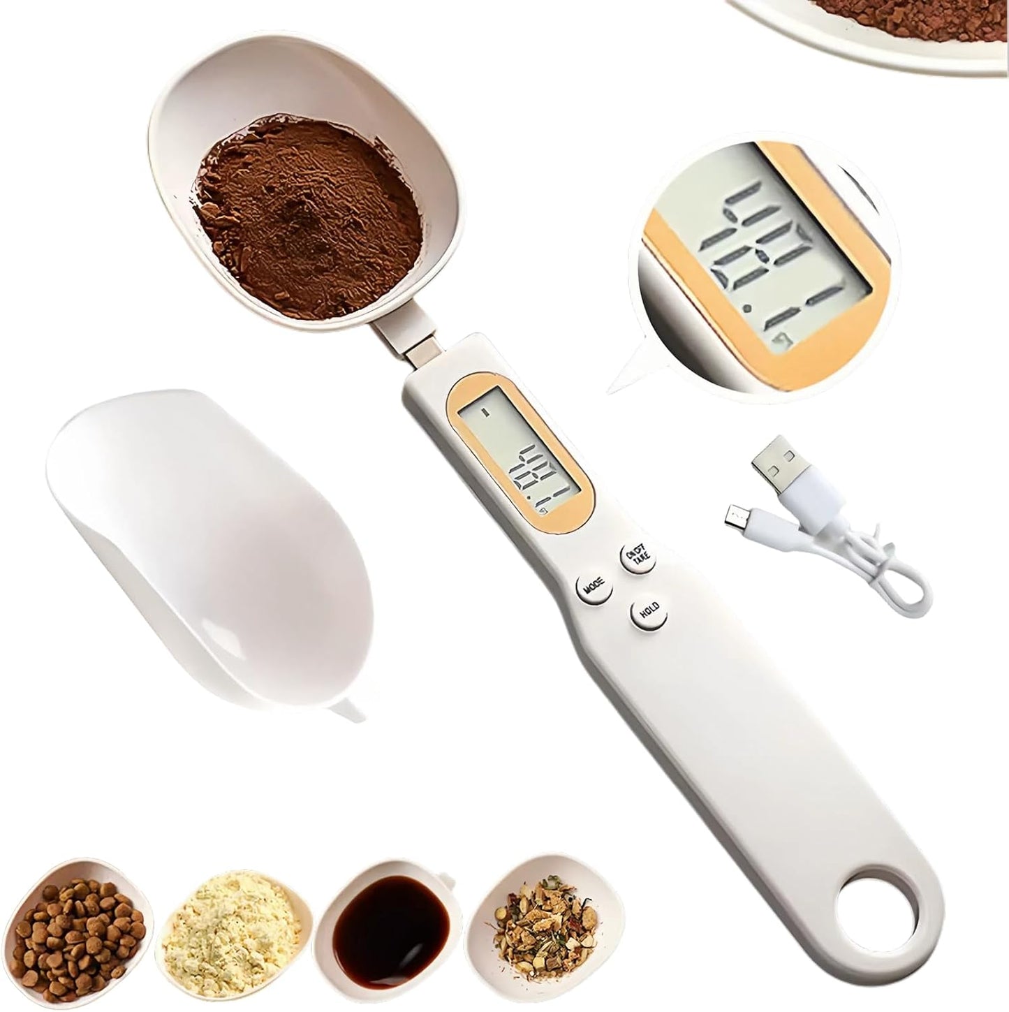 Digital Measuring Spoon Electronic Scale Spoon Weighing for Food Coffee Powder Tea Ingredients Spice Kitchen Gram Measuring Spoons High Precision 0.1g Mothers Day Gifts Baking Dropsure