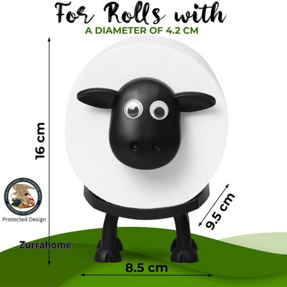 Sheep Toilet Roll Holder, Free Standing Bathroom Set, 3D Printed, Funny Hilarious Black Sheep Loo Roll Holder, Tissue Paper Storage, Cute Bathroom Decor