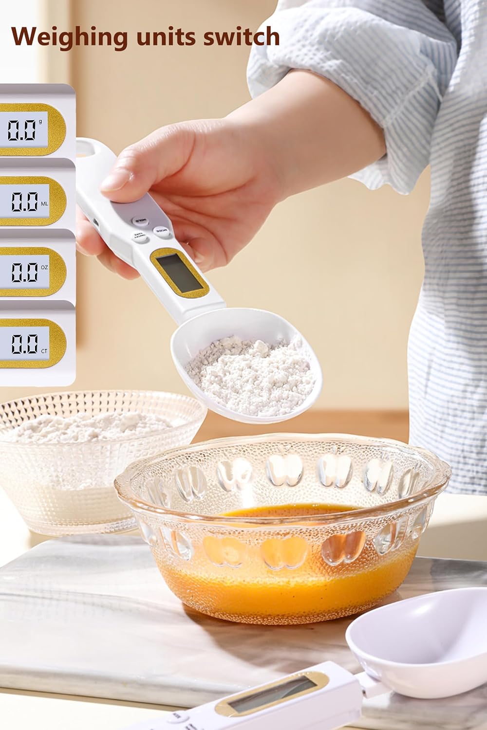 Digital Measuring Spoon Electronic Scale Spoon Weighing for Food Coffee Powder Tea Ingredients Spice Kitchen Gram Measuring Spoons High Precision 0.1g Mothers Day Gifts Baking Dropsure