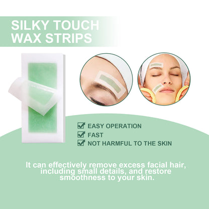 Gentle Facial Wax Strips – Moisturizing & Skin-Friendly Hair Removal for Face and Lips ZurraHome